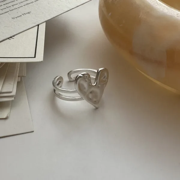 S925 Sterling Silver Niche Design Sense Texture Sense Simple Ring Korean Style Fashionable Ring Wholesale 43JZ32