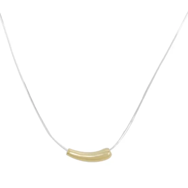 Simple Temperament 925 Sterling Silver Necklace Female Personality Student Net Red Exquisite Geometric Drop Clavicle Chain