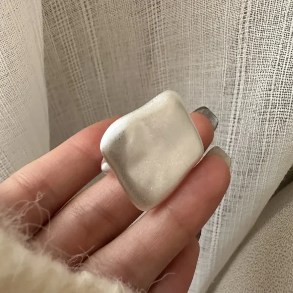 S925 Complete Sterling Silver Niche Design Matte Retro Ring Large Version Heavy Simple Fashion Ring Wholesale