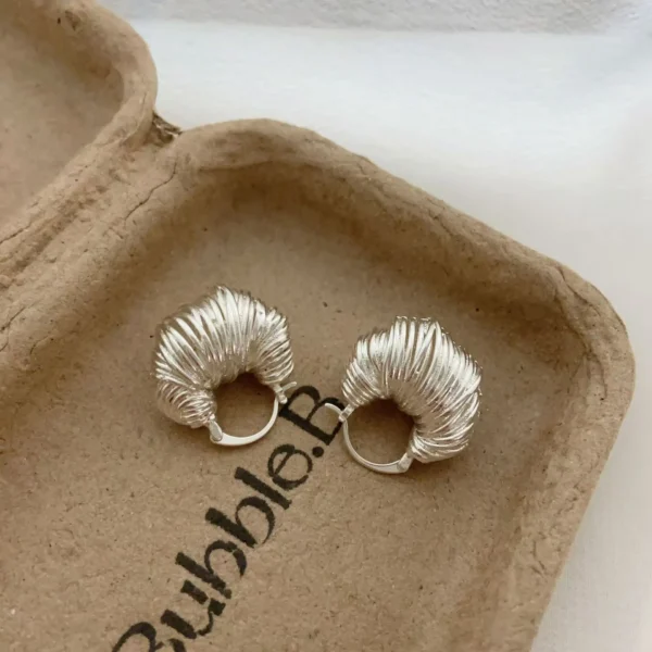 Copper Material [really A Little Rich] Commuting Temperament Niche Horn Bag Ear Buckle Versatile Workplace Ear Buckle