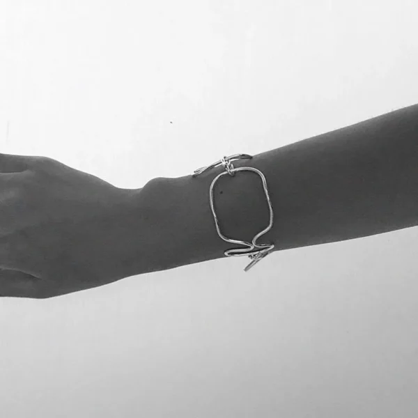 Korea 925 Sterling Silver Jewelry, Loose Knot Woven Bracelet Ins Niche Fashion Temperament Versatile Cold Wind