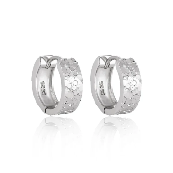 657 Car Flower Scales Ear Buckle Women's High Sense S925 Sterling Silver Ins Wind Niche Original Temperament Tremella Decoration