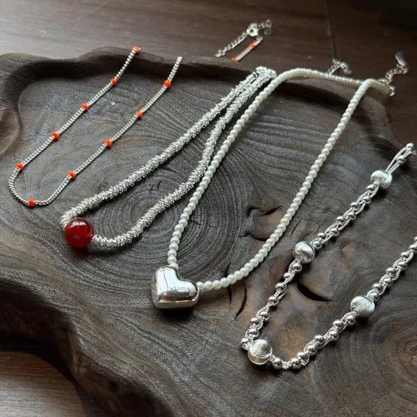 Korean Circle Hot-selling Collarbone Chain Collection S925 Sterling Silver Necklace Women's New Silver Jewelry Wholesale Women