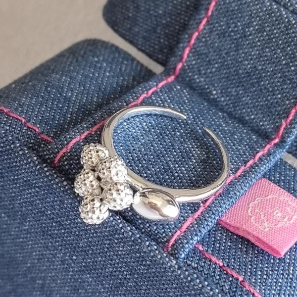 Niche Original Design Childlike Fun Mulberry Fruit String Ring Sterling Silver S925 Women's Senior Sense