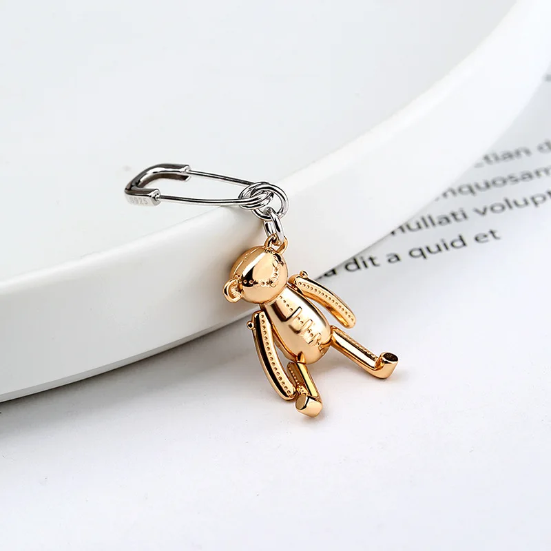F.I.N.S 1PC CHIC 925 Sterling Silver Earring Only One Piece Single Bear Pin Drop Earrings Female Fine Jewelry Prevent Allergy - Image 2