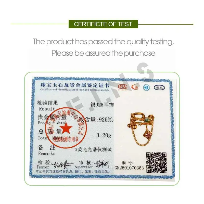 F.I.N.S 1PC Trend S925 Sterling Silver Clip Earrings without Ear Hole Layered Bead Ball Square Zircon Chain Pendants Earcuff - Image 6