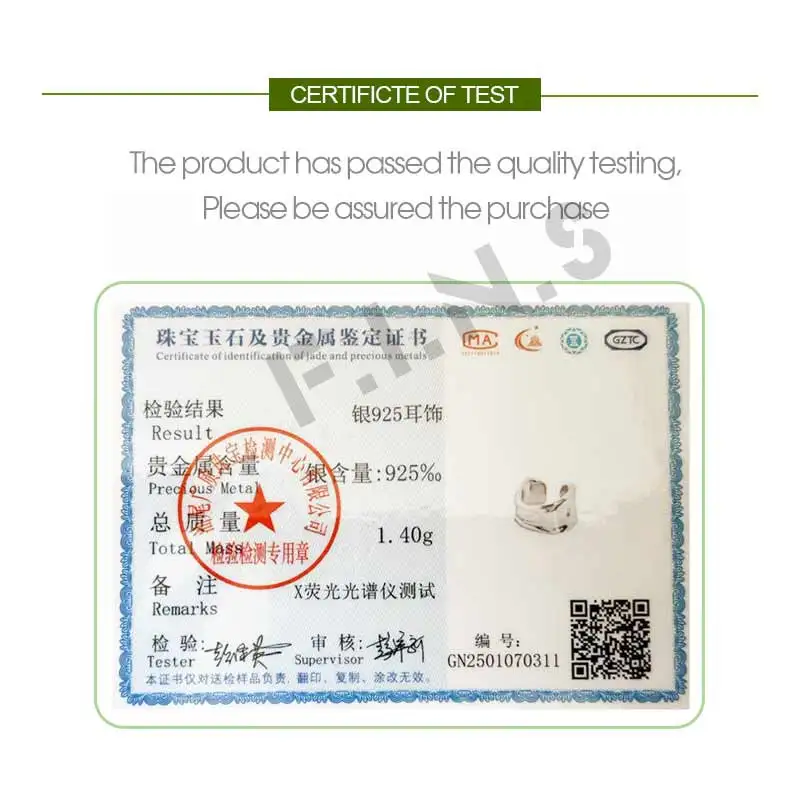 F.I.N.S 1PC Minimalist Irregular 100% S925 Sterling Silver Ear Clip No Pierced Convex Surface Wide Earcuff Catilage Jewelry - Image 6