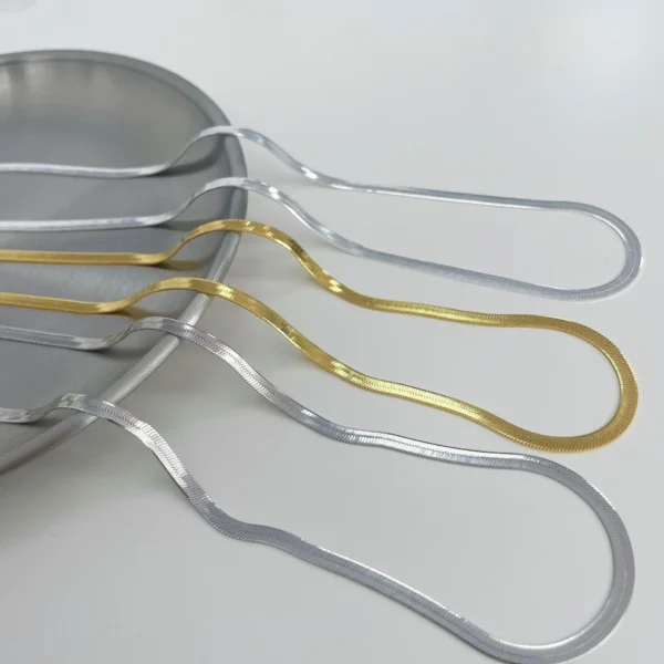 S925 Sterling Silver Women's blade chain choker snake bone chain necklace ins retro collarbone chain stack