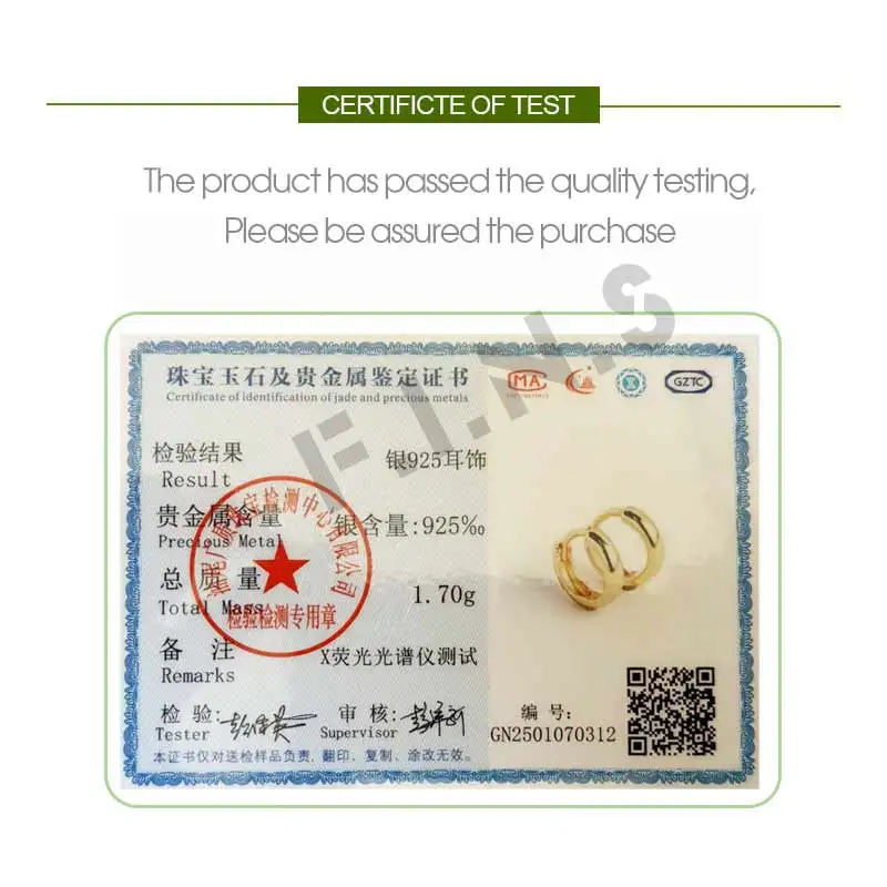 F.I.N.S 925 Sterling Silver Gold 5mm-9 mm Circle Huggies Piercing Smooth Circle Round Pendientes Hoop Earring 2021 Wedding Gift - Image 6