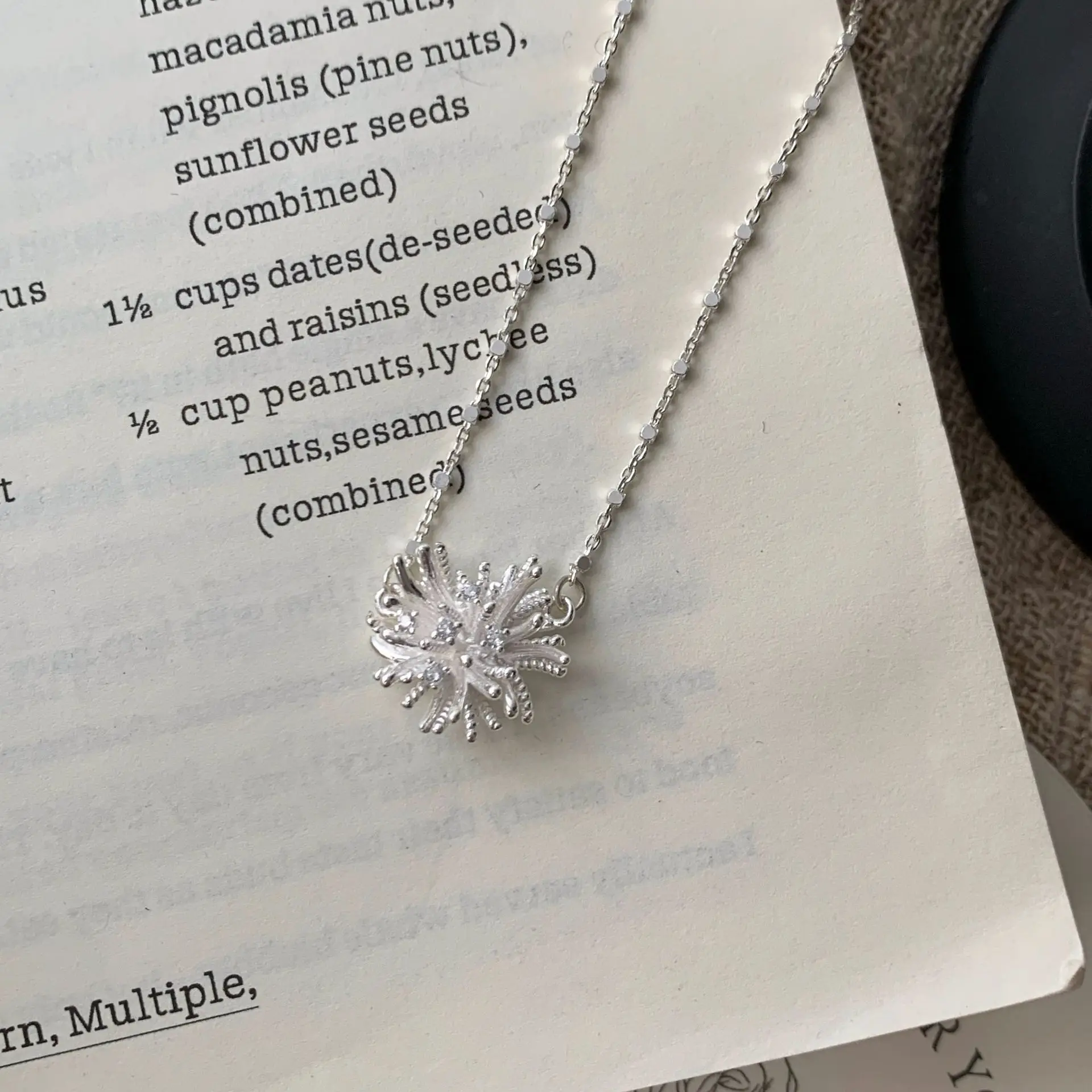 S925 Solid Silver Firework Pendant Necklace French Sparkling Celestial Minimalist Wholesale Dainty Layering Jewelry for Women - Image 3
