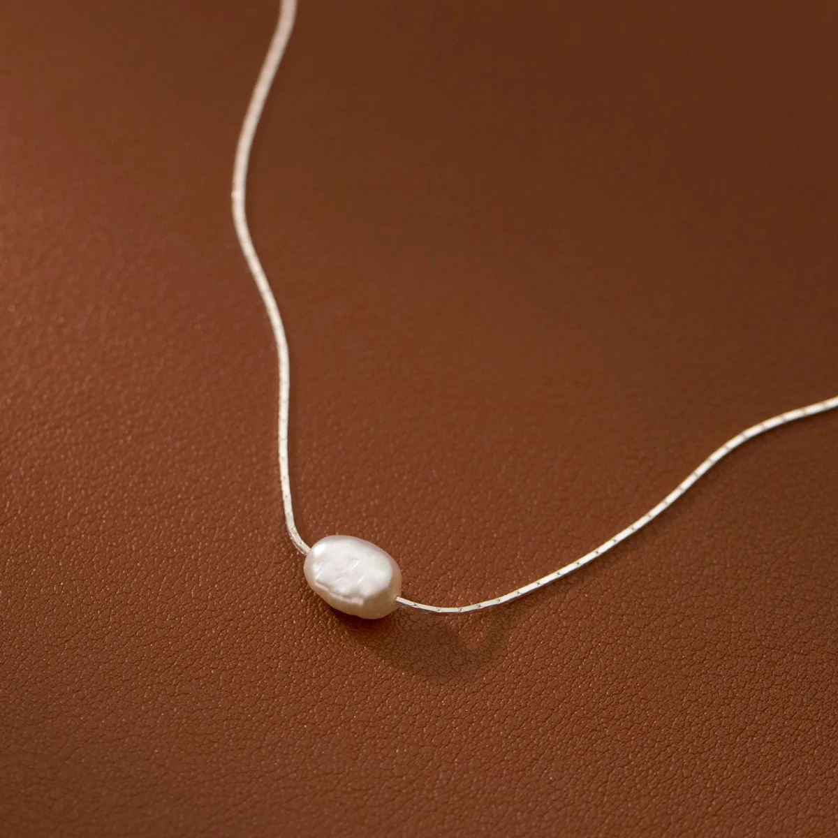 Woman Pearl Necklace For Women On Neck Silver 925 Chain Necklaces Female Pearl Pendant Girls Fashion Jewelry Elegant