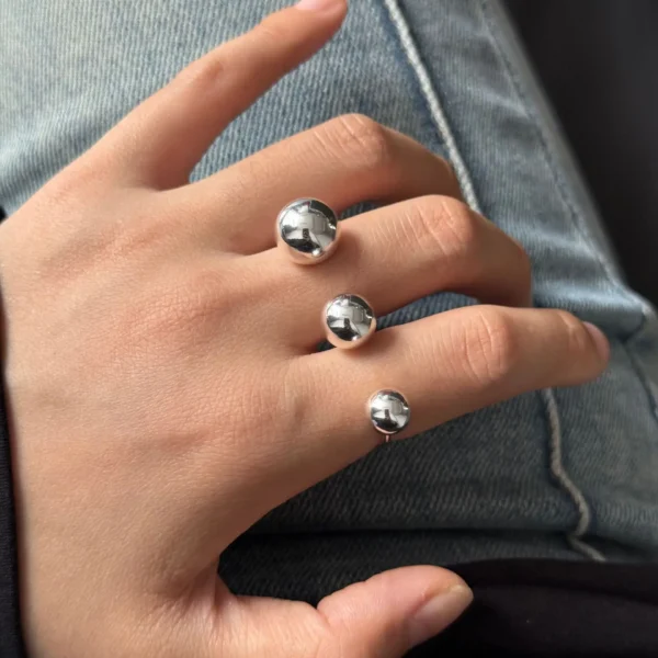 CHOZON Solid U-Shape Dual Ring French Architectural Wholesale Stacking Jewelry Unisex