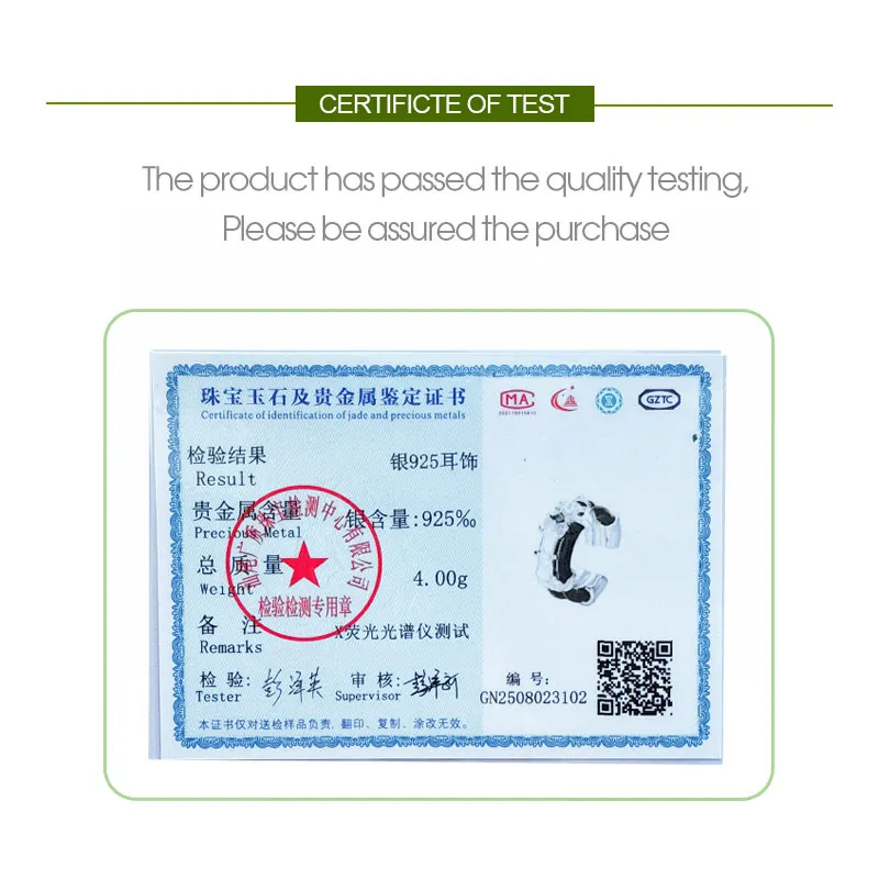 F.I.N.S 1PC S925 Sterling Silver Leather Clip Earring without Piercing Textured Handmade Wide Zircon Catilage Earcuff Fine Jewel - Image 5