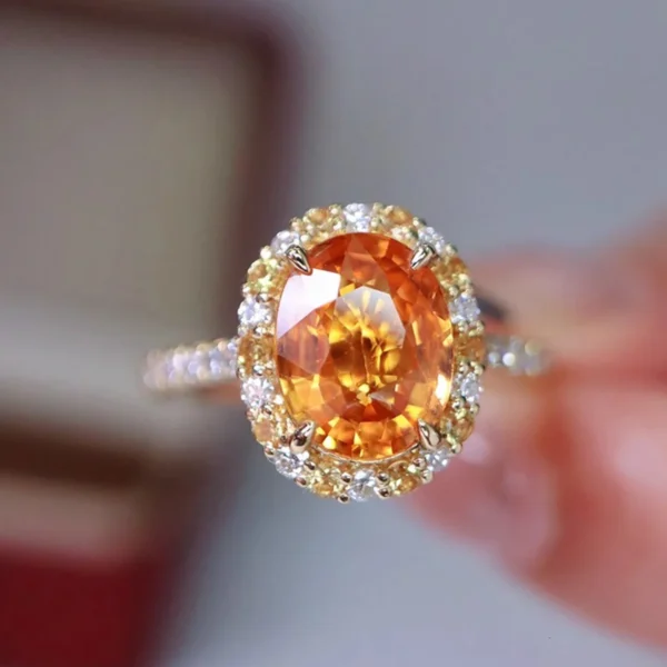 CHOZON S925 Solid Silver Gemstone Ring Vintage French Style Minimalist Dainty Stacking Jewelry for Women