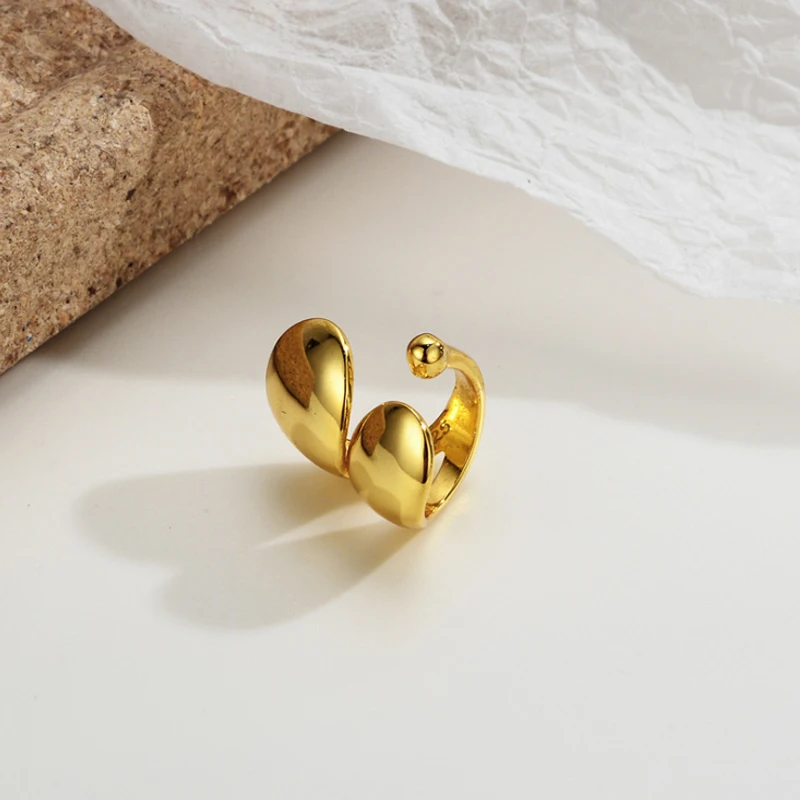 100% 925 Sterling Silver Glossy Double-Layer Ear Cuff Clip Wide Ear Bone Buckle without Piercing Fine Jewelry - Image 5