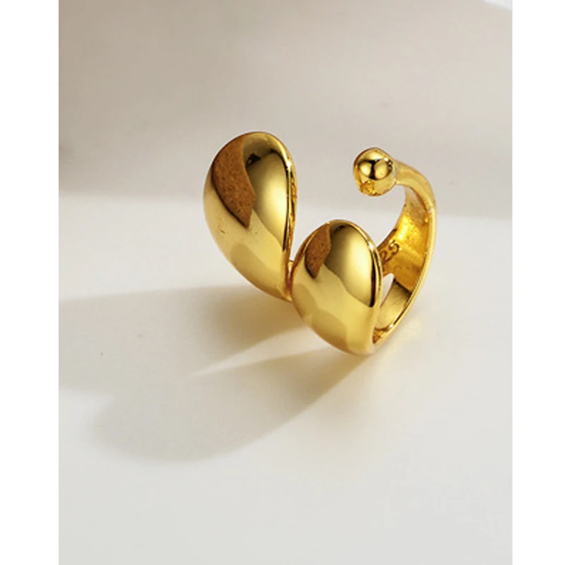 100% 925 Sterling Silver Glossy Double-Layer Ear Cuff Clip Wide Ear Bone Buckle without Piercing Fine Jewelry