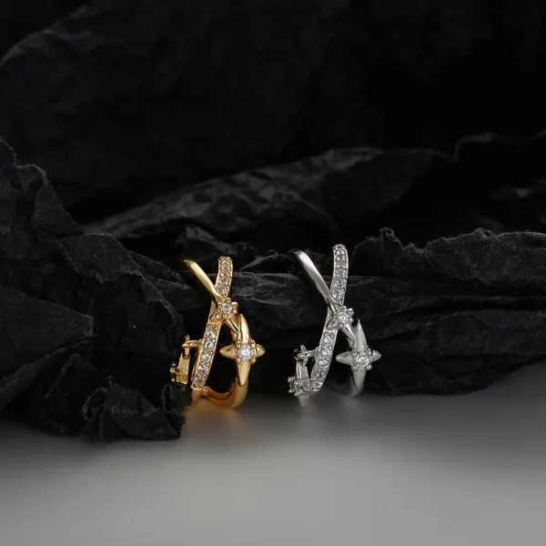 1 PCS S925 sterling silver Ear Clips without Piercing Cz Ear Cuff Conch Earrings for Women Girls Cartilage Helix Conch Fake