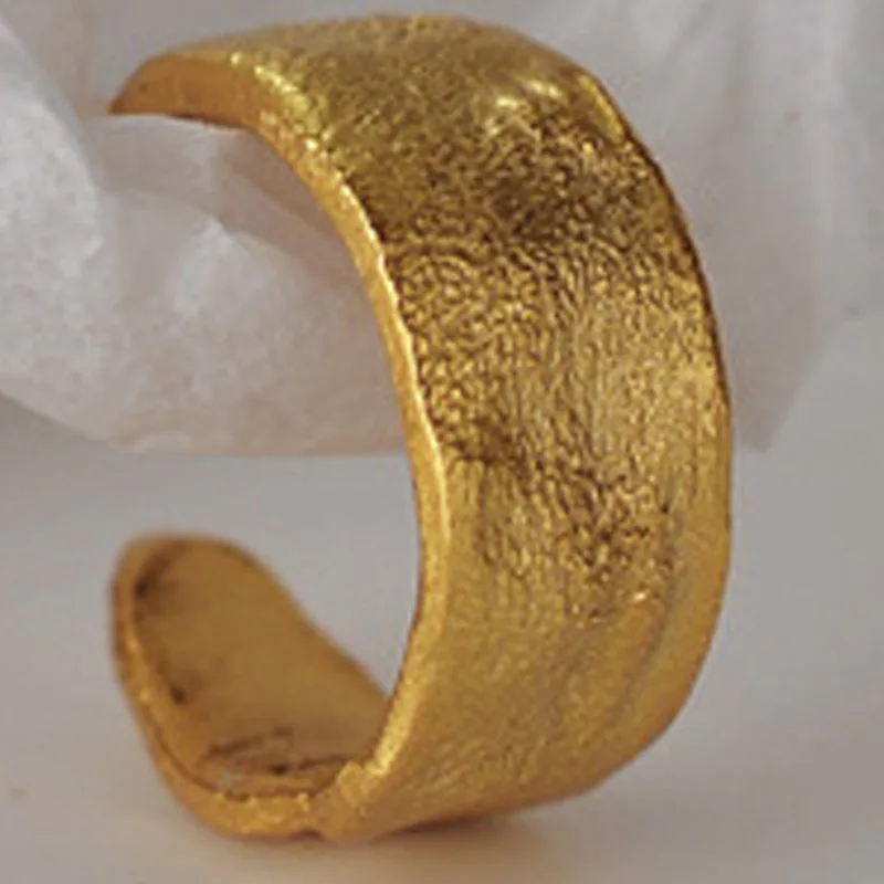 1PC Minimalist Uneven S925 Sterling Silver Ear Clip Texture INS Wide Ear Cuff No Pierced Silver 925 Ear Bone Jewelry Extra 1% O - Image 6