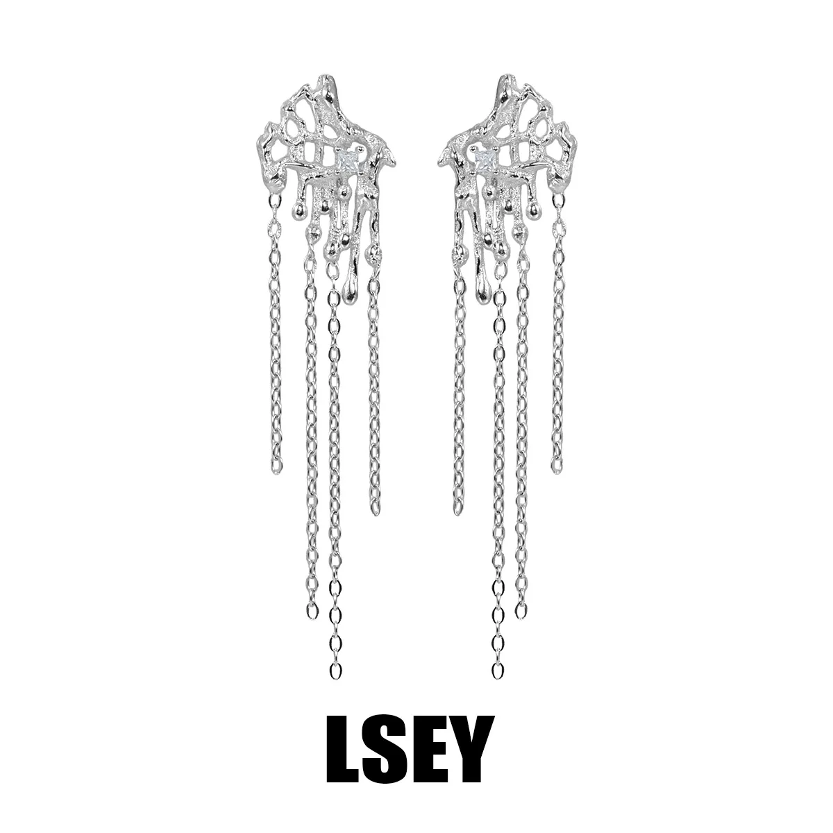 MLKENLY S925 sterling silver Weaving hollow tassel earrings Drop Earring Fashion Wedding Gift Jewelry - Image 6