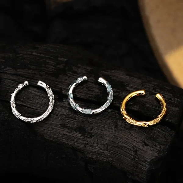 Korean version simple and compact S925 sterling silver irregular texture ear clip female earhole free drop glaze diamond