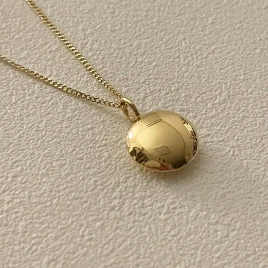 Korea 925 Sterling Silver INS Clavicle Chain Jewelry Simple Round Glossy Pendant Necklaces for Women Gold 18k - Image 3