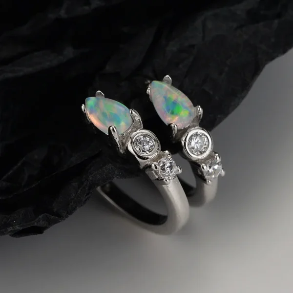 MLKENLY S925 sterling silver Waterdrop agate ear clip for women without ear holes ins cold wind diamond ear clip