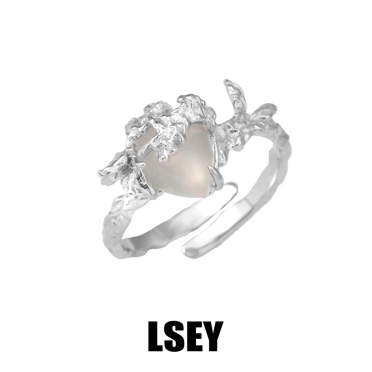 MLKENLY S925 sterling silver Bow White Jade Rings For Women Men Simple Design Fashion Open Adjustable Handmade Couple Ring Gift - Image 5