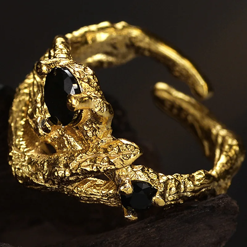 MLKENLY Unique design S925 sterling silver hollow branch winding texture ring female ins inlaid zircon index finger rings - Image 2