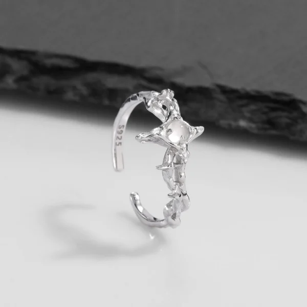 MLKENLY White agate Ring Europe Style Brand New Glam Fine Jewerly For Women Spring 925 Sterling Silver Trendy Gift