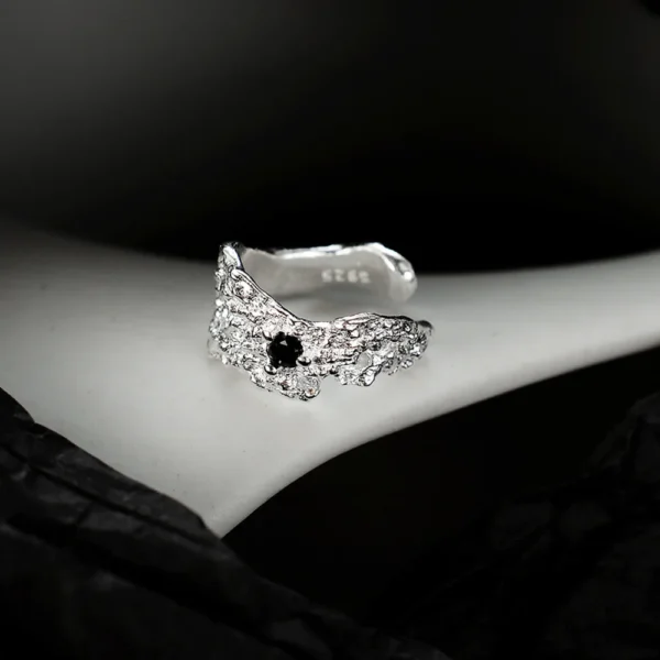 MLKENLY CZ Crystal Irregular Surface Real S925 Sterling Silver Ear Clip without Pierced Stackable Catilage Earcuff Jewelry