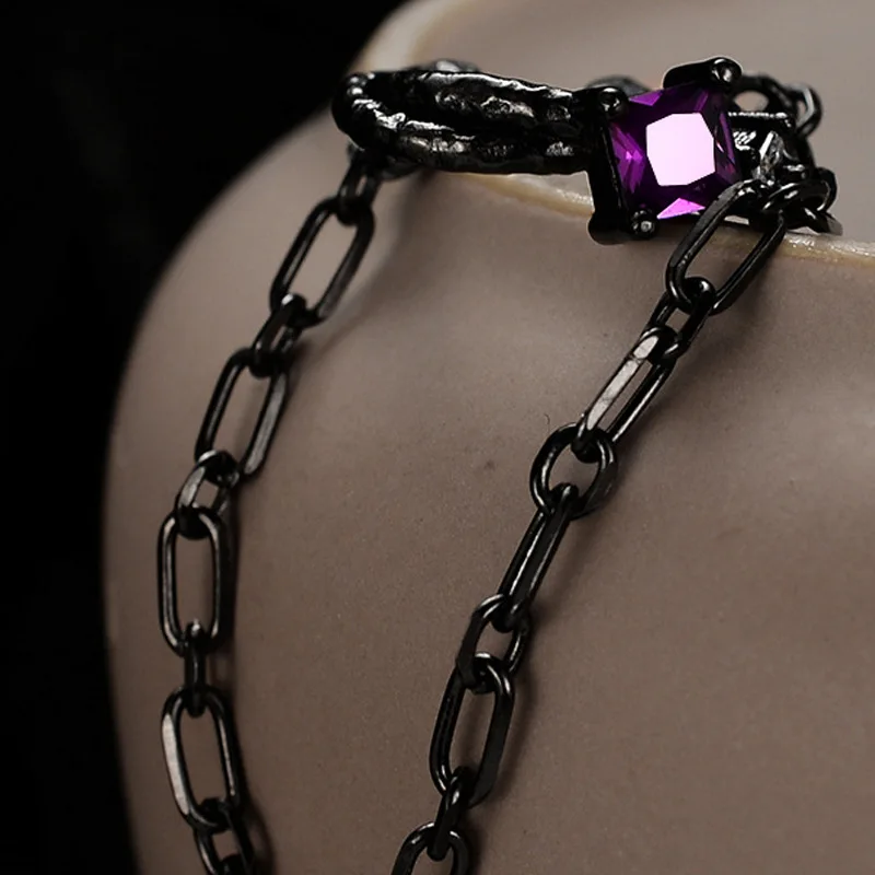 MLKENLY S925 sterling silver Texture Chain Ear Clip for Female Ins Wind No Earhole Inlaid Diamond Ear Cuff - Image 3