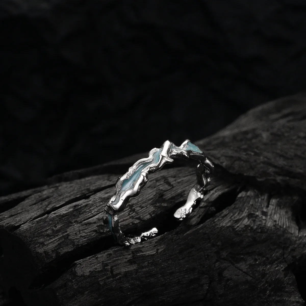 MLKENLY Mint Blue Sweet Cool Enamel Ring Personality S925 Sterling Silver Ice Lake Series Light Ice Finger Ring Girl - Image 4