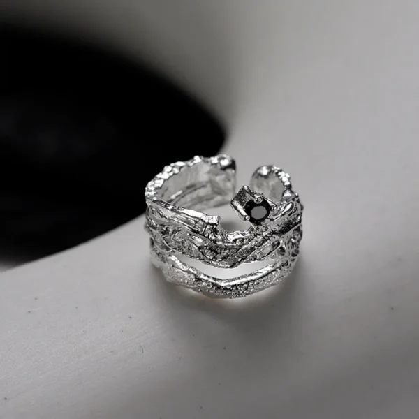 S925 Sterling Silver Hollow CZ Zircon Ear Cuff Earring Piercing Clips No Piercing Women Rock Punk Jewelry