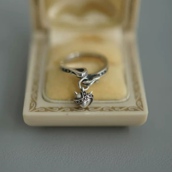 Water lily life after life original design 925 sterling silver ring little devil love personalized opening adjustable ring