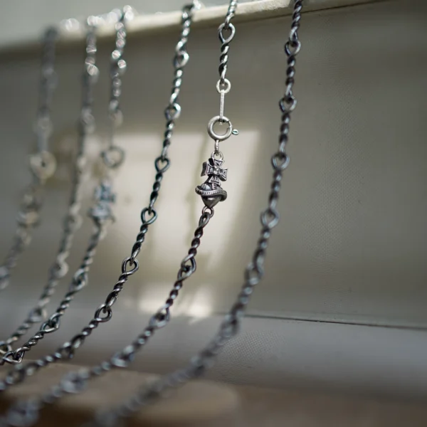 Water Lily Life After Life Original Design 925 Sterling Silver Necklace Twisted Planet Elements Retro Distressed Versatile Naked Chain