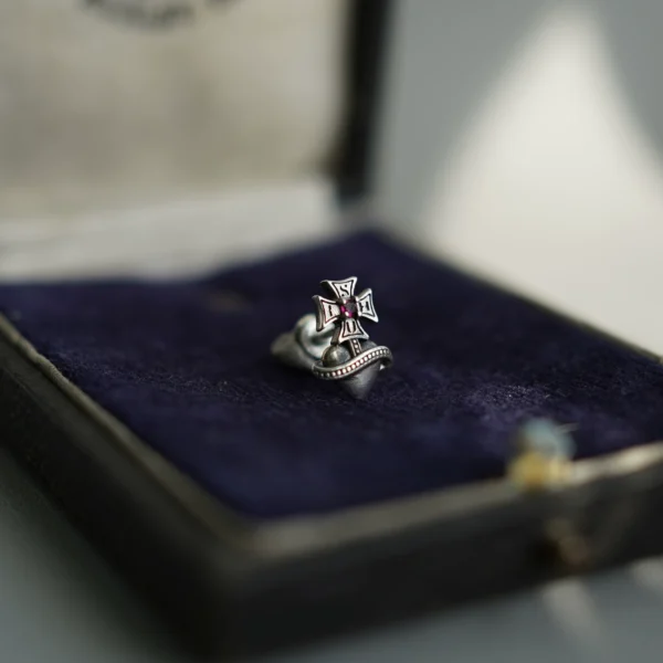 Water lilies come and go, original design infinite loop planet shape, retro versatile and exquisite 925 sterling silver stud earrings