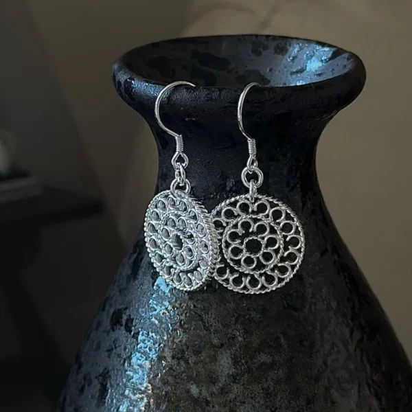 CHOZON S925 Solid Silver Earrings Korean Vintage Minimalist Dainty Jewelry Gift for Women