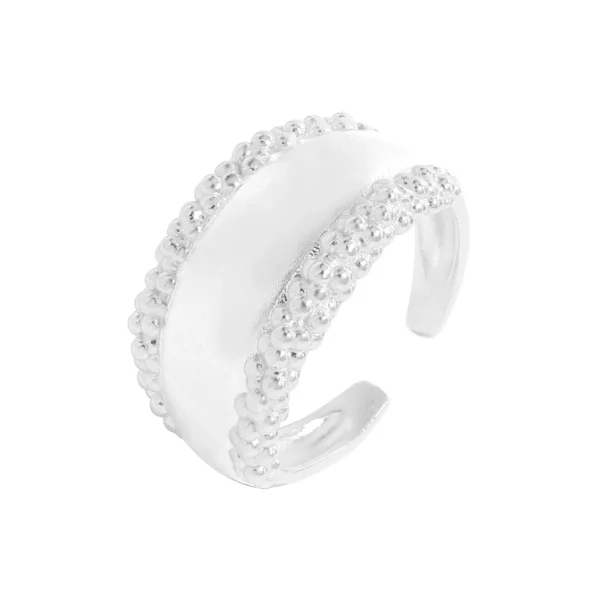 JZ1814 CHOZON S925 Solid Silver Statement Ring Original Design Wholesale Adjustable Jewelry for Women